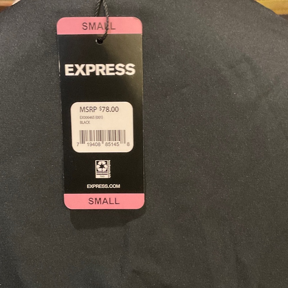 Express Elegant Black Long Sleeve Wrap Dress - Picture 5 of 5